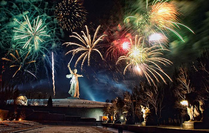 Салют 9 мая в Волгограде